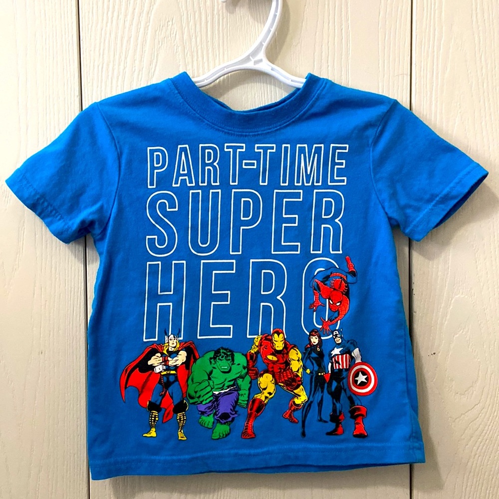 Marvel Part-Time Superhero Blue Tee